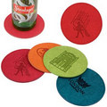 iPosh PU Leather Round Coaster (Red)